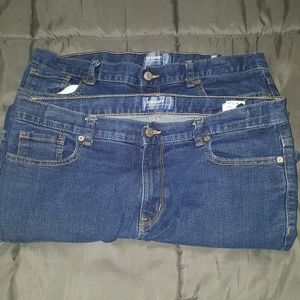 Old navy blue jeans